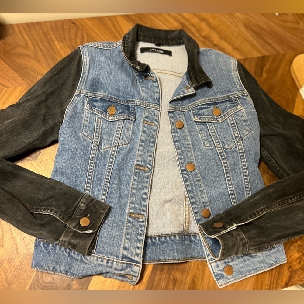 J Brand contrasting sleeve denim jacket